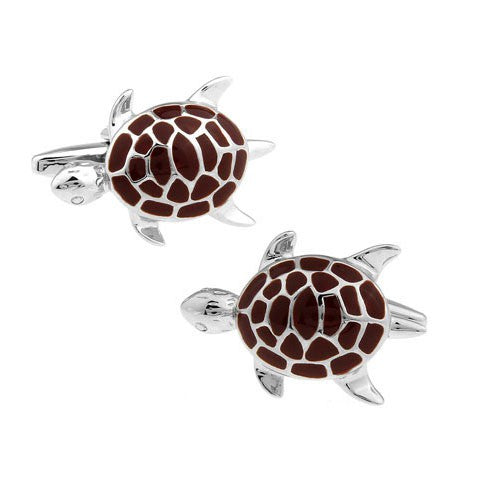 Turtle Enameled Cufflinks