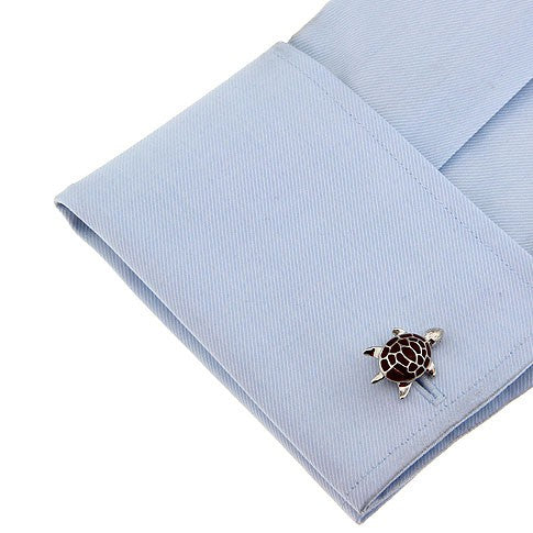 Turtle Enameled Cufflinks