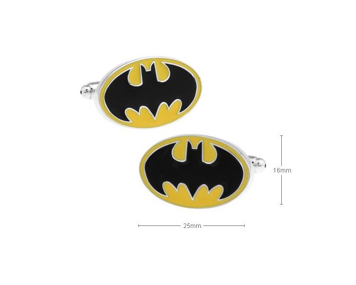 Yellow Batman Badge Cufflinks - SHOPWITHSTYLE